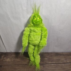 VTG 2000 Dr Seuss GRINCH Singing Plush Toy 14” Universal Studios Plush Tested